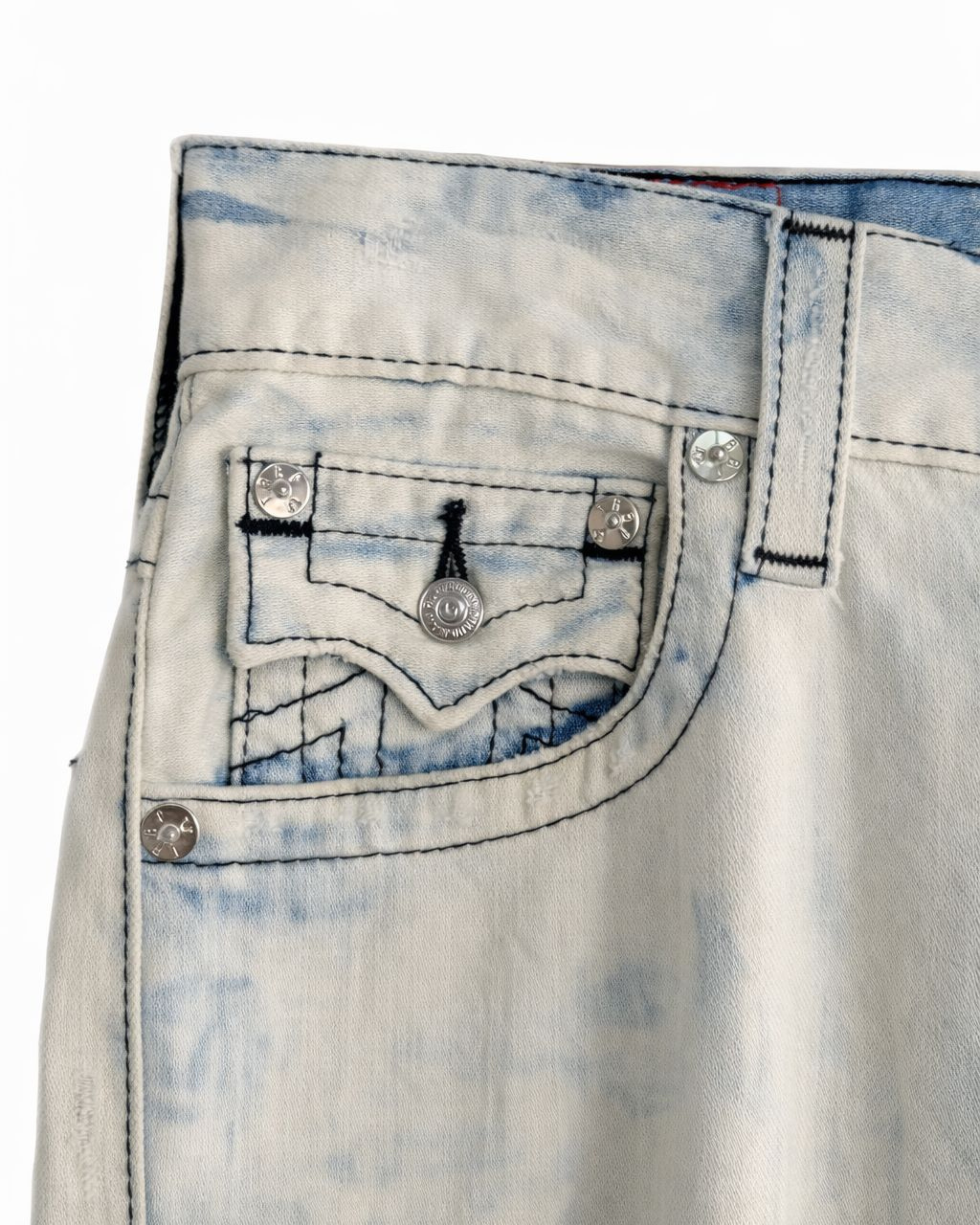True Religion Distressed Light Denim